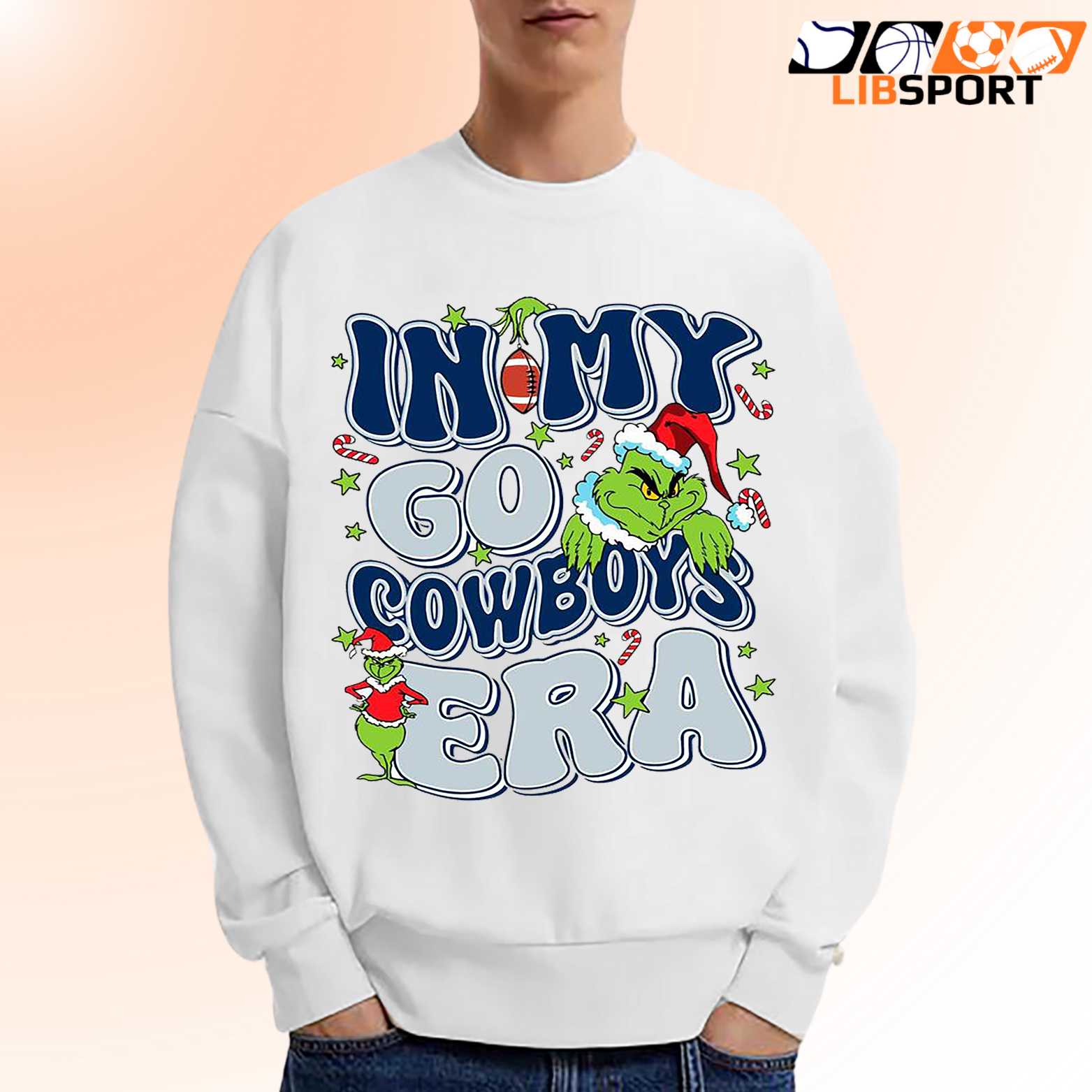 Grinch In My Dallas Cowboys Era Shirt, Funny Christmas Game Day T Shirt